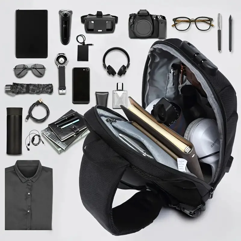 Bags  OZUKO Men's Anti-Theft Chest Bag With Password Lock