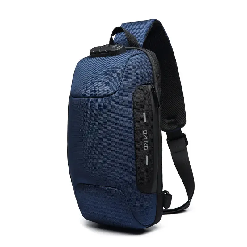 Bags  OZUKO Men's Anti-Theft Chest Bag With Password Lock