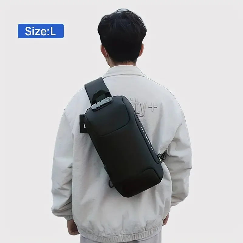Bags  OZUKO Men's Anti-Theft Chest Bag With Password Lock