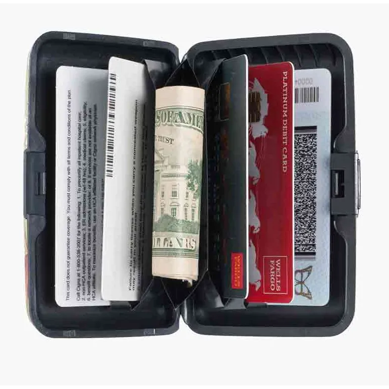 Bright Colorful Butterfly Collage RFID Armored Wallet