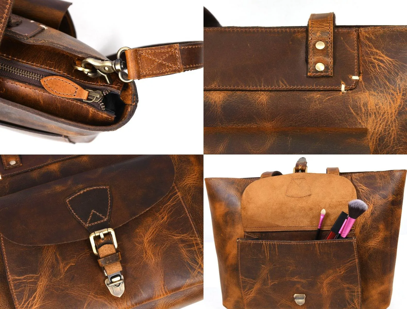 Brittany Travel Tote Bag – Caramel Brown