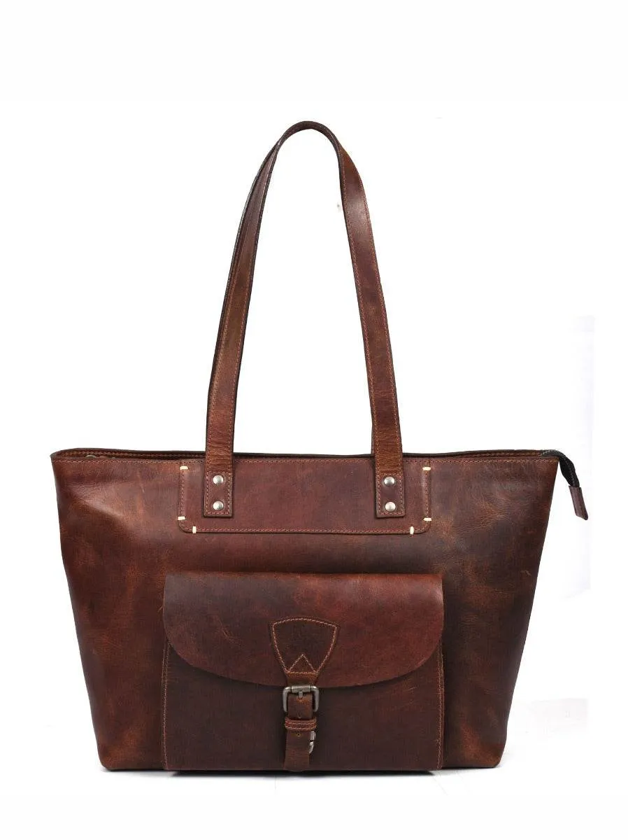 Brittany Travel Tote Bag – Walnut Brown