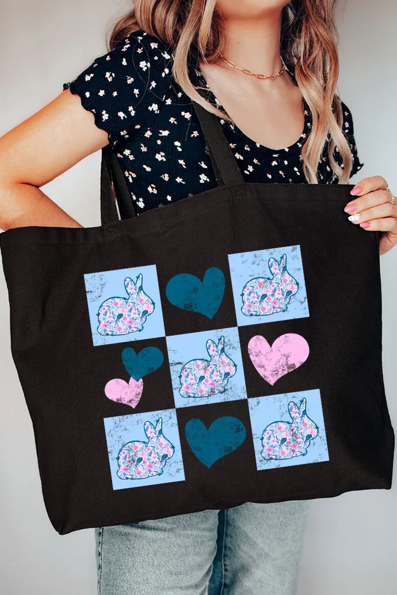 Bunny Love Canvas Jumbo Tote