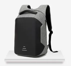 Business Travel Backpack Laptop Briefcase  With USB Charging And Auxiliary port-Grey