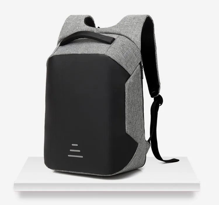 Business Travel Backpack Laptop Briefcase  With USB Charging And Auxiliary port-Grey