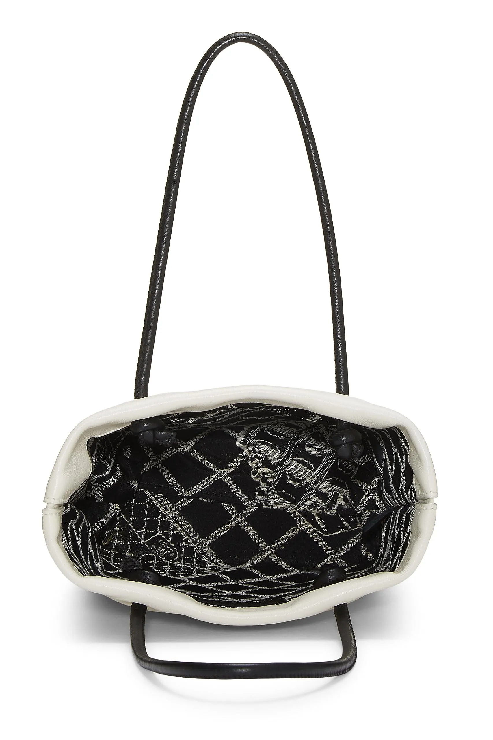 Chanel,  White Leather Essential Rue Cambon Shopping Tote Small, White