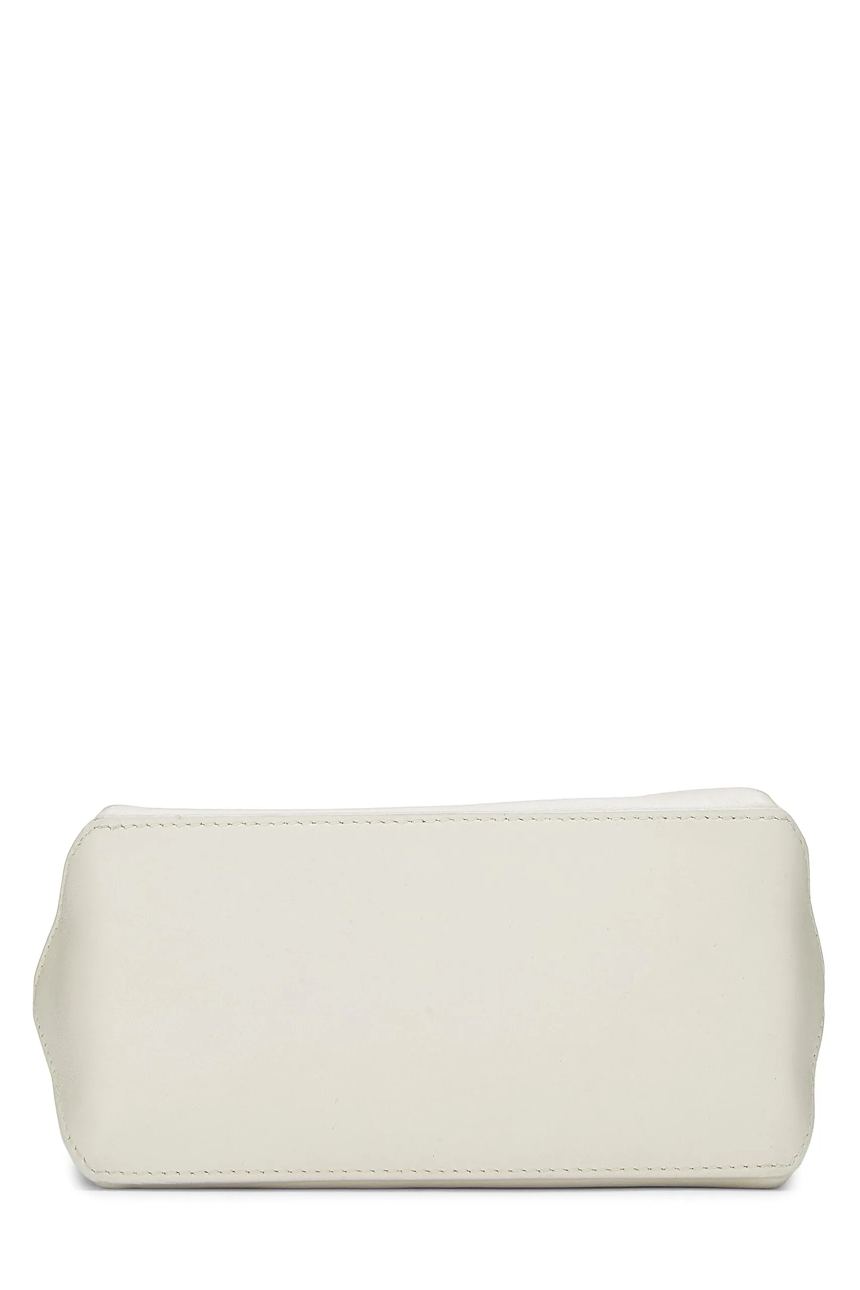 Chanel,  White Leather Essential Rue Cambon Shopping Tote Small, White