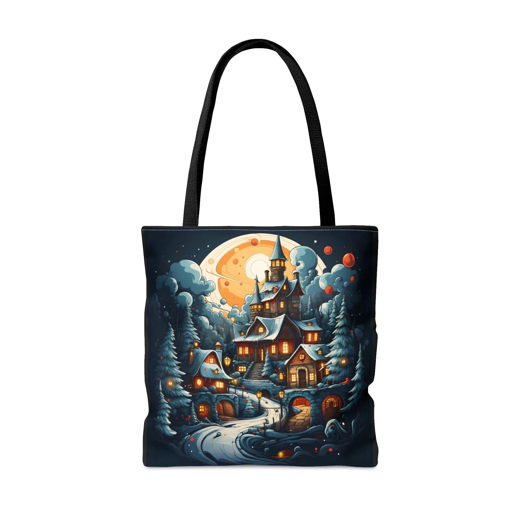 Christmas Bag Cute Christmas Bag  - Aesthetic Bag, Christmas Village Bag, Mom Bag Canvas Bag Christmas Tote Bag Gift