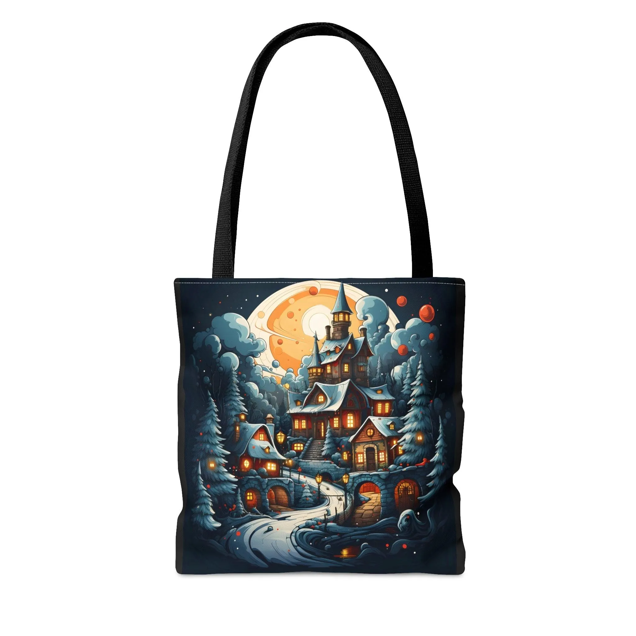 Christmas Bag Cute Christmas Bag  - Aesthetic Bag, Christmas Village Bag, Mom Bag Canvas Bag Christmas Tote Bag Gift