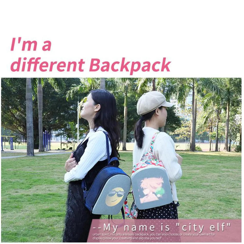 CRONY US-B003 AD LED Advertising display Backpack Connect mobile APP or computer via WIFI to change picture video