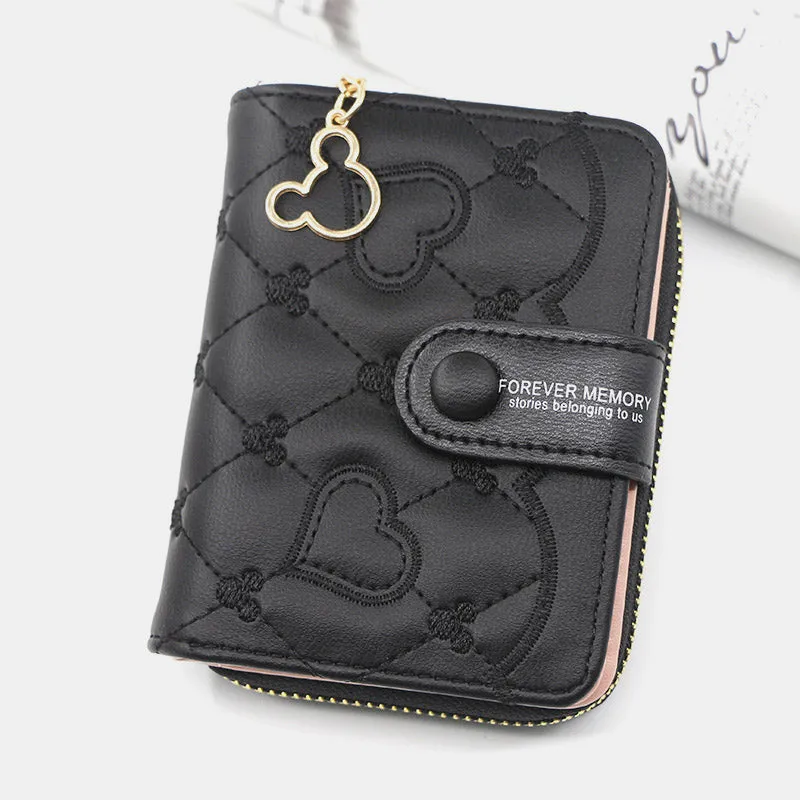 Cute Embroidery Wallet With Coin Purse