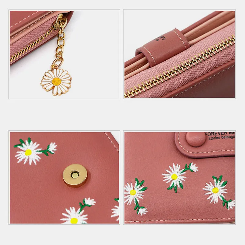 Cute Embroidery Wallet With Coin Purse