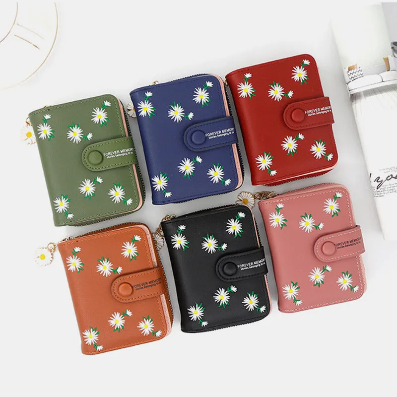 Cute Embroidery Wallet With Coin Purse