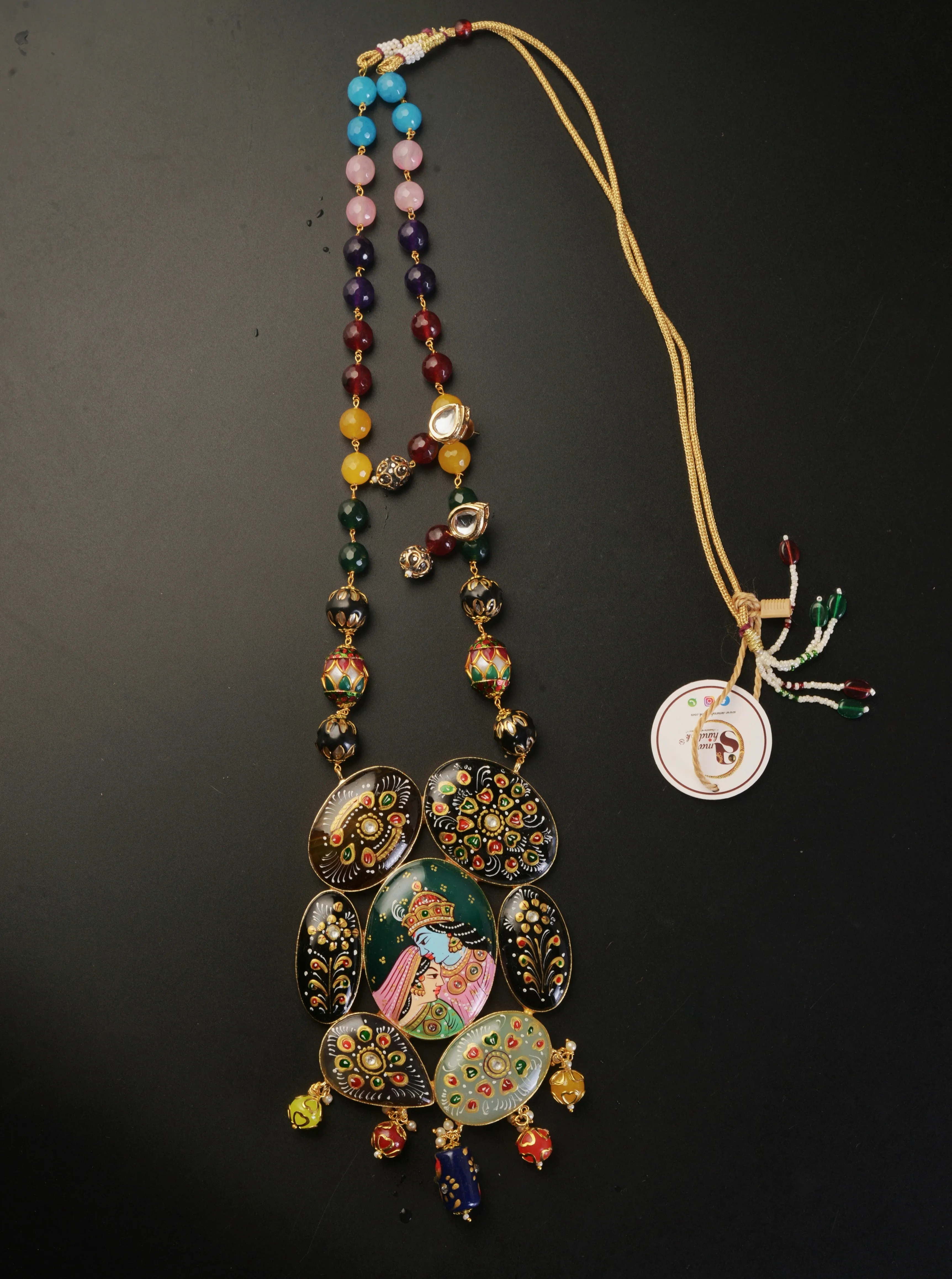 Darmika Tanjore Necklace & Earrings  set