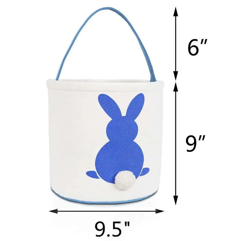 Easter Tote Bags Kids Easter Baskets Bunny Rabbit Basket Tote For Egg Hunting