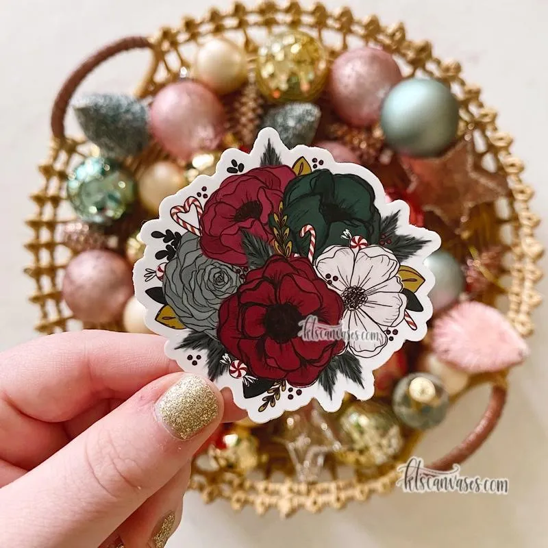 Festive Florals Sticker