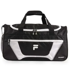Fila Cannon 3 Small Duffel Gym Sports Bag, Black/White, One Size