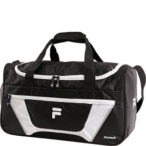Fila Cannon 3 Small Duffel Sports Gym Bag, Black/White, One Size