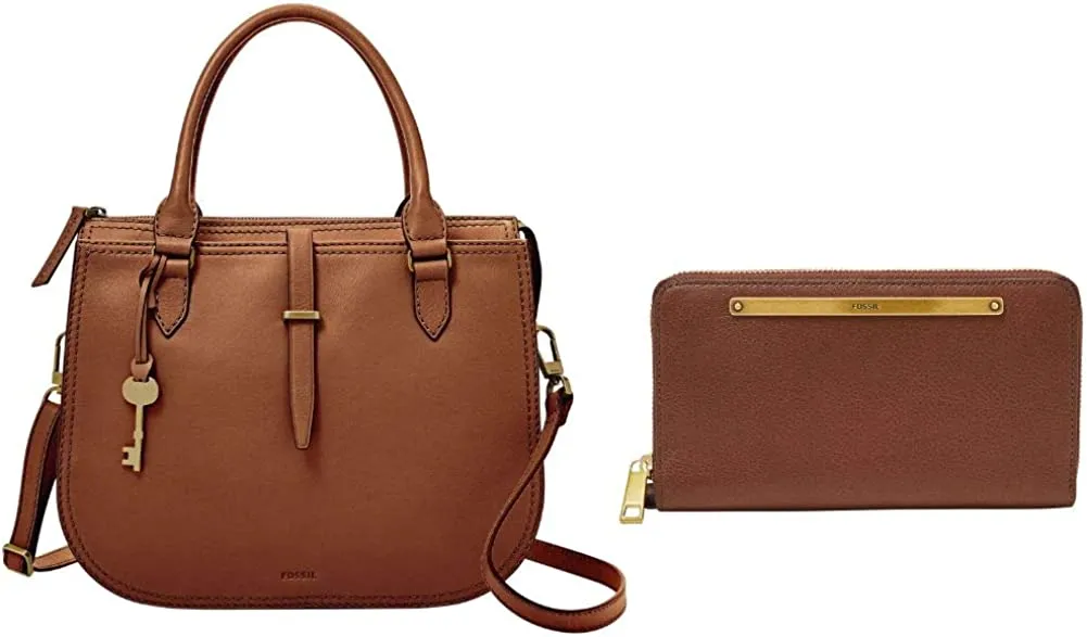 Fossil Women's Ryder Leather Satchel Purse Handbag