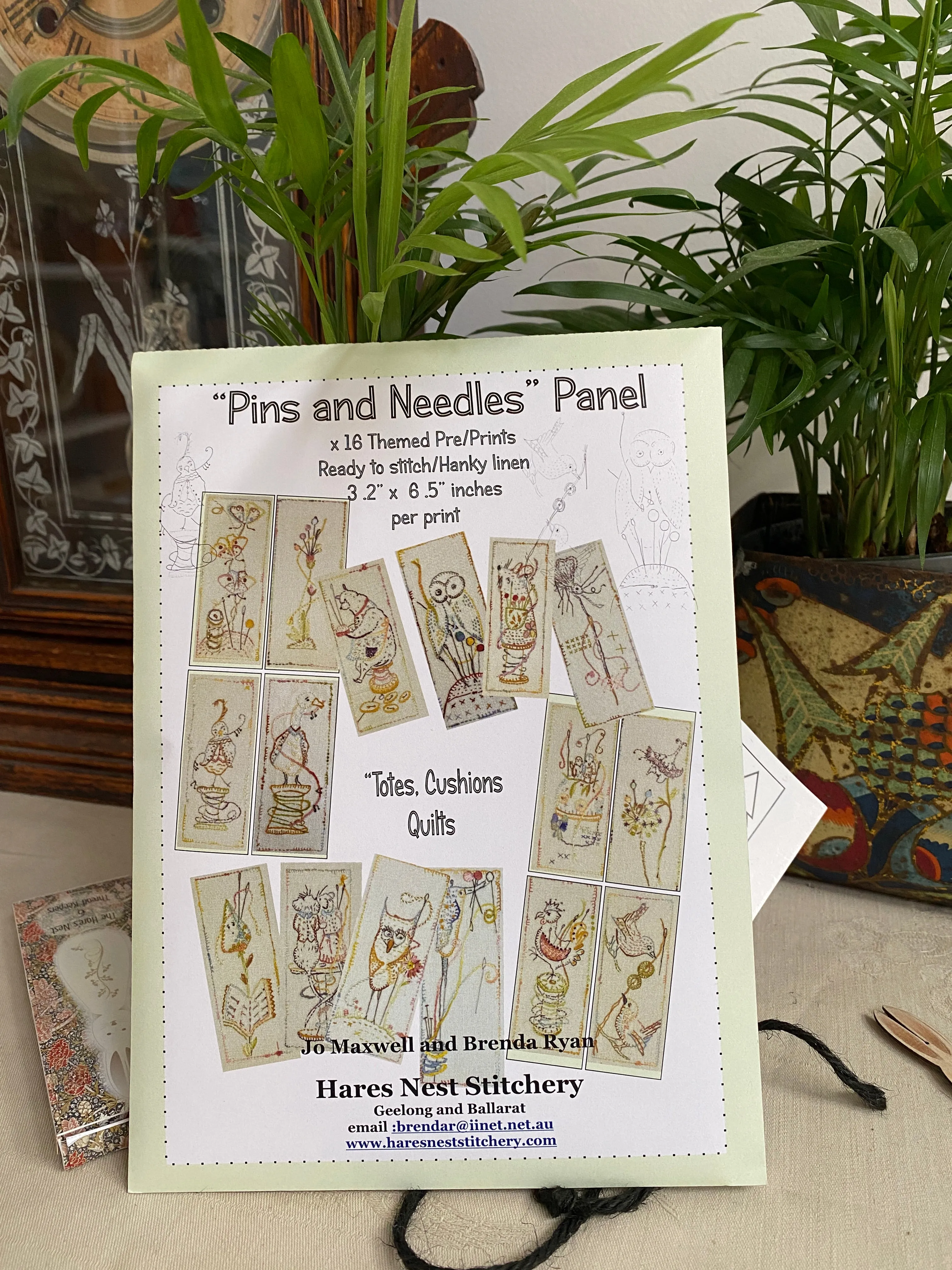 Hare's Nest Stitchery~ Pins and Needles~Panel