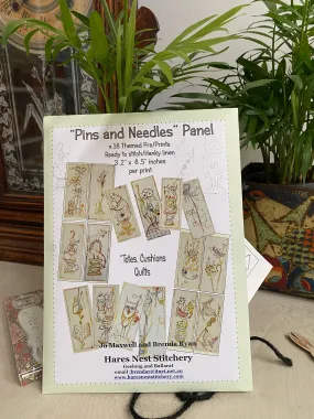 Hare's Nest Stitchery~ Pins and Needles~Panel
