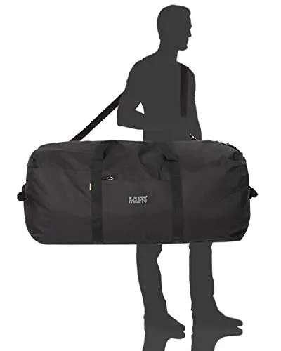 Heavy Duty Cargo Duffel Large Sport Gear Drum Set Equipment Hardware Travel Bag Rooftop Rack Bag (30" x 15" x 15", Black)
