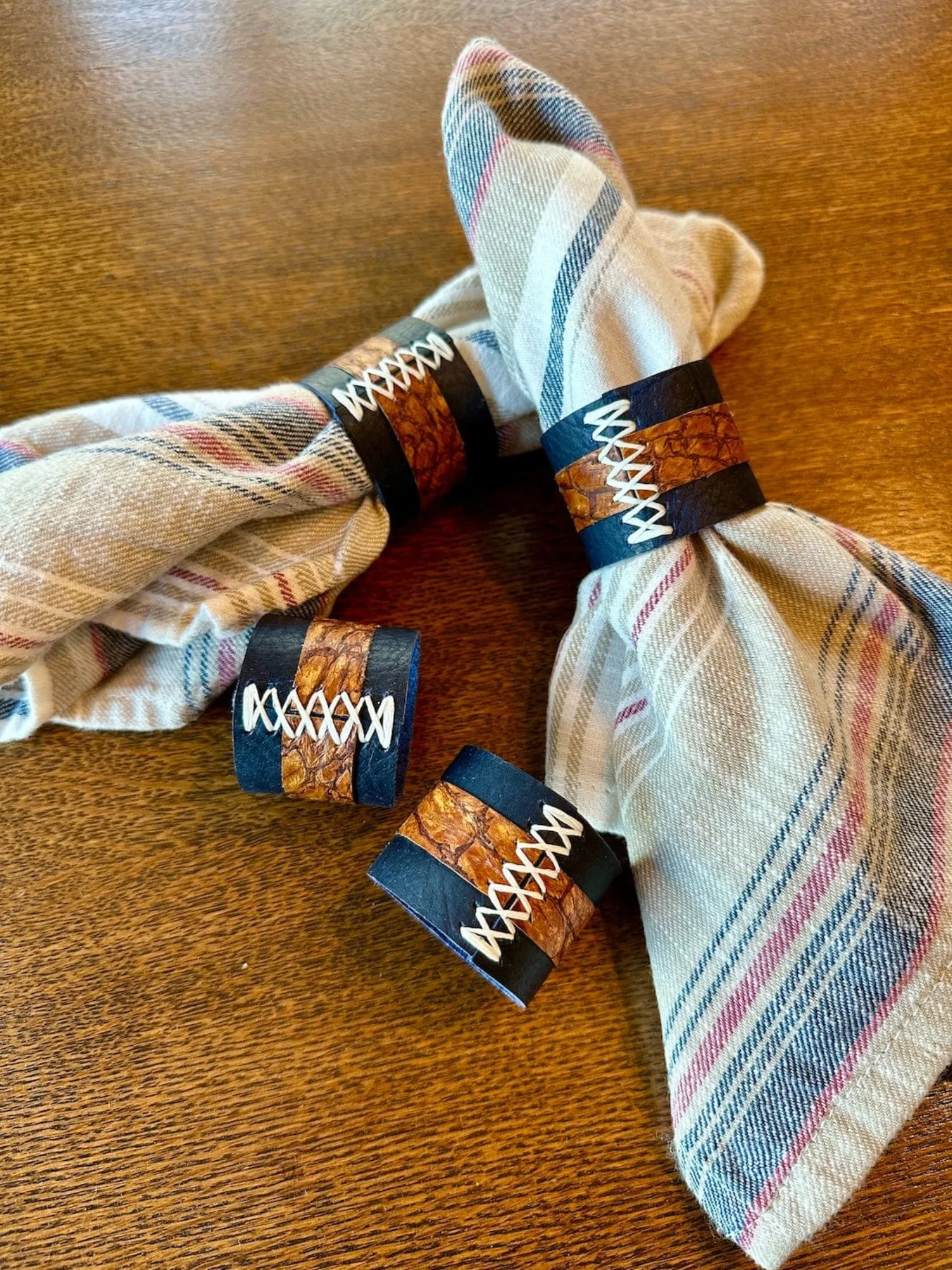 Leather Napkin Rings - Sets of 4