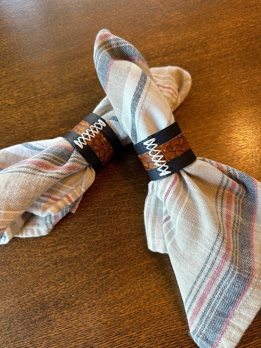 Leather Napkin Rings - Sets of 4