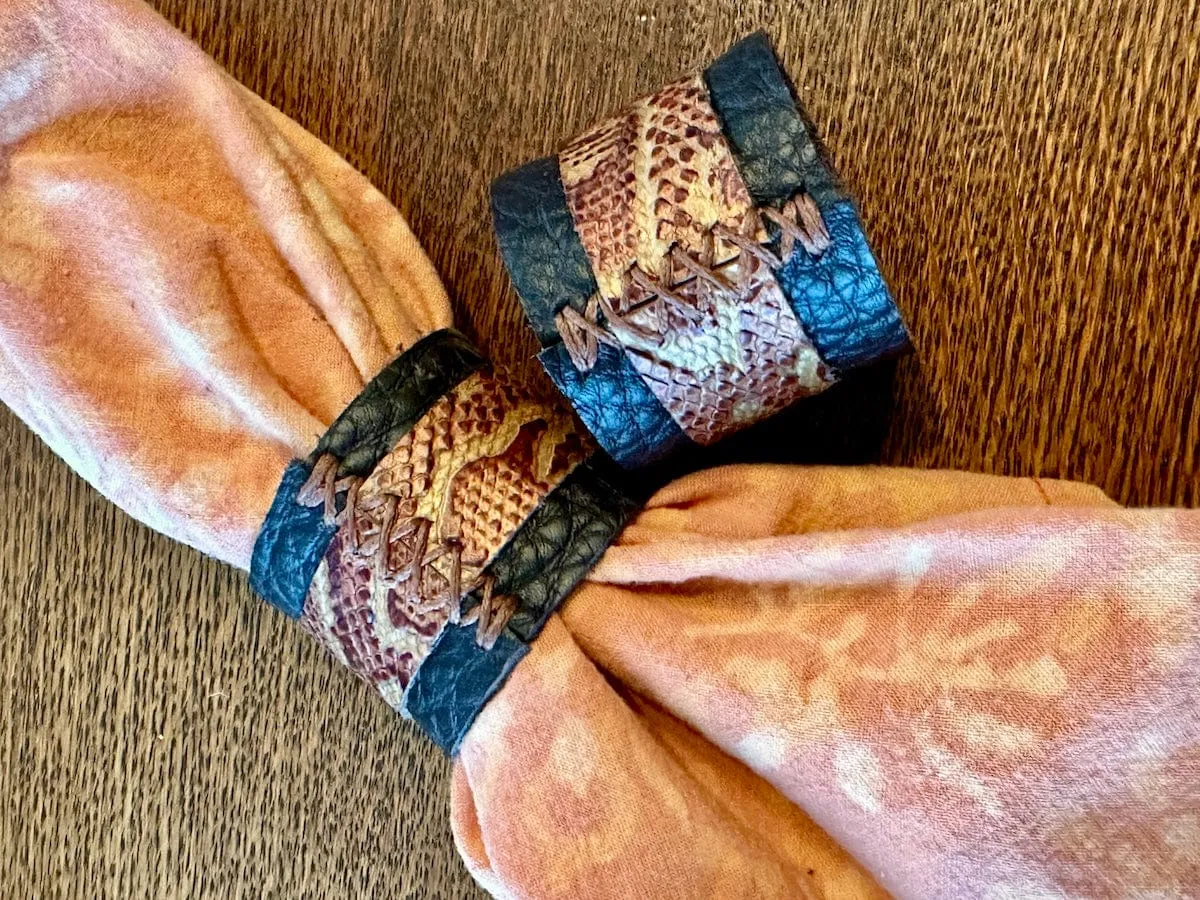 Leather Napkin Rings - Sets of 4
