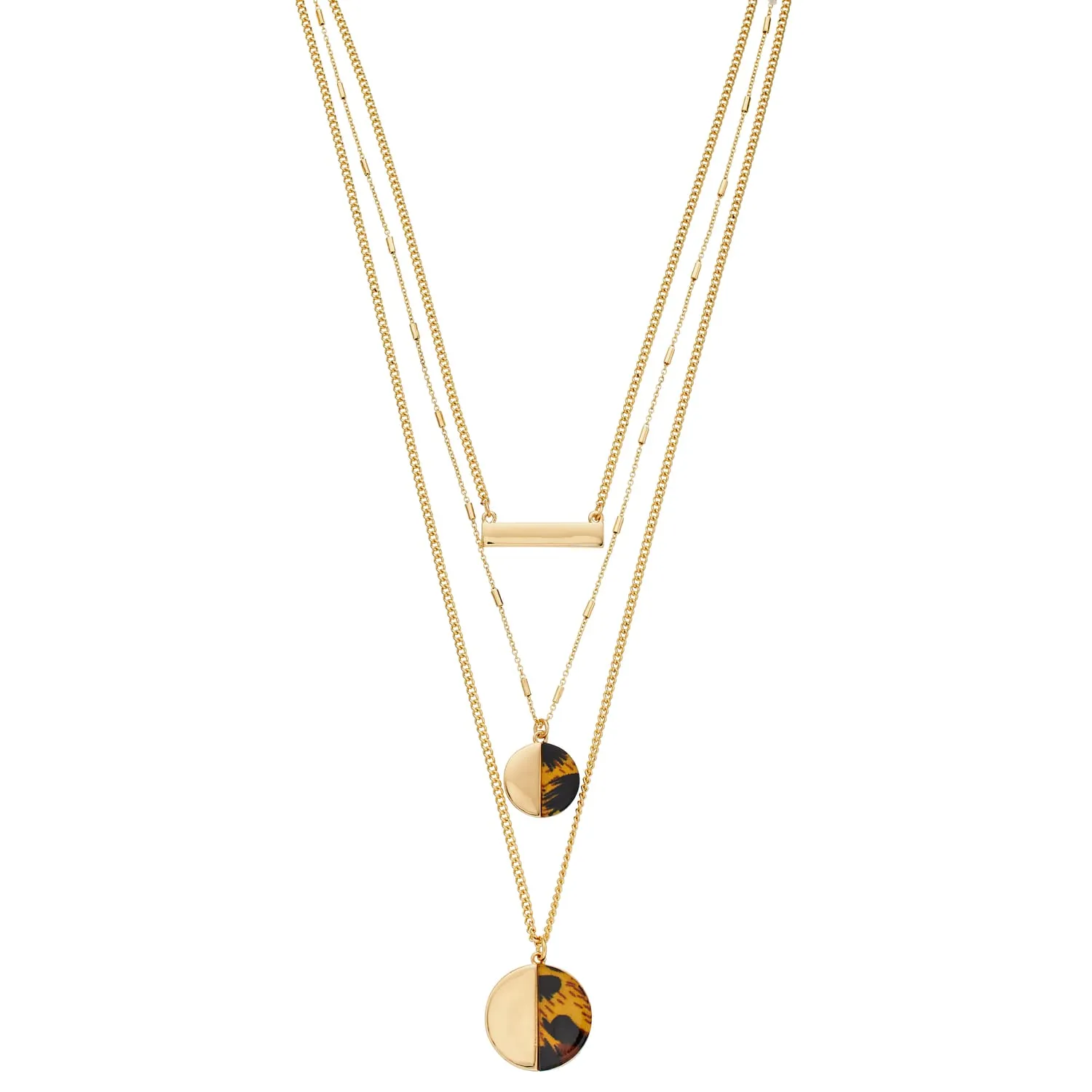 Nine West Cheetah Multi Strand Necklace