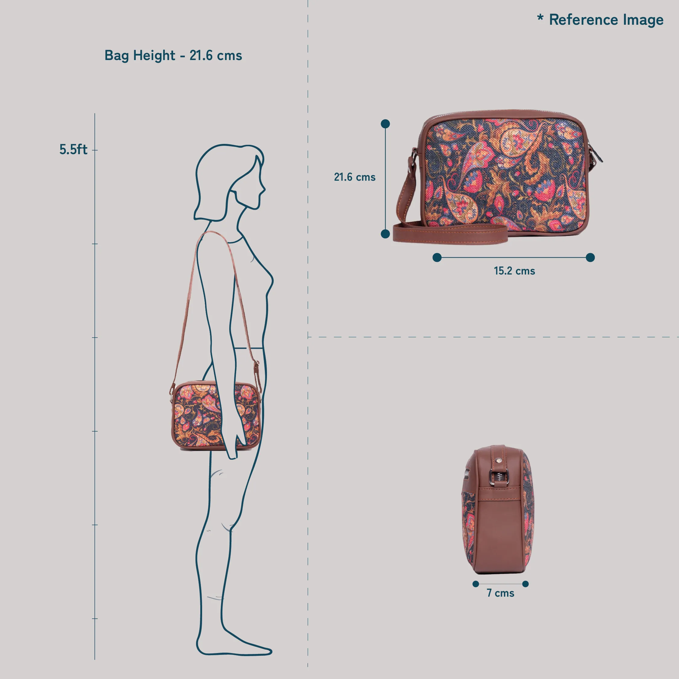Paisley Print Sling Bag