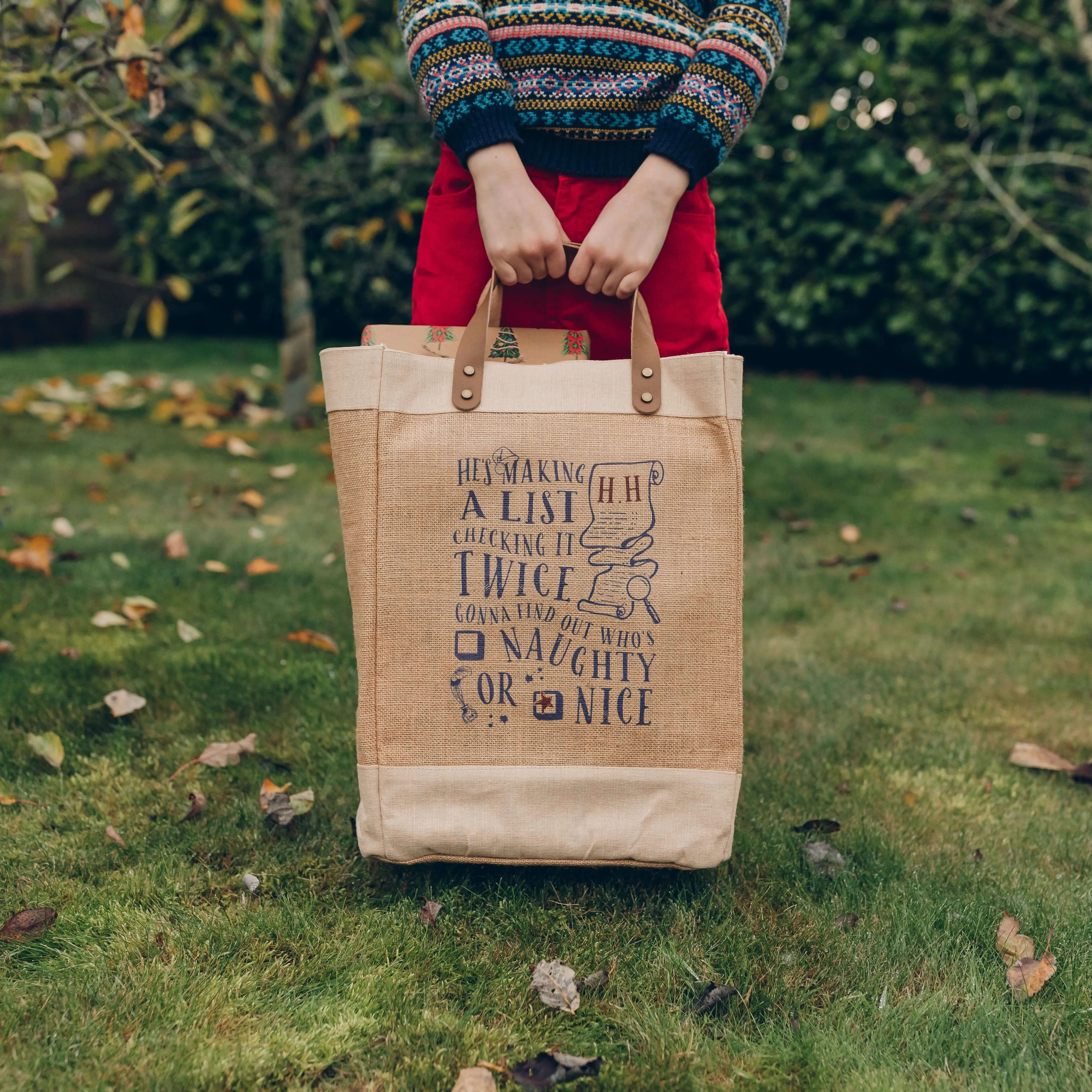 Personalised Christmas Naughty or Nice Tote
