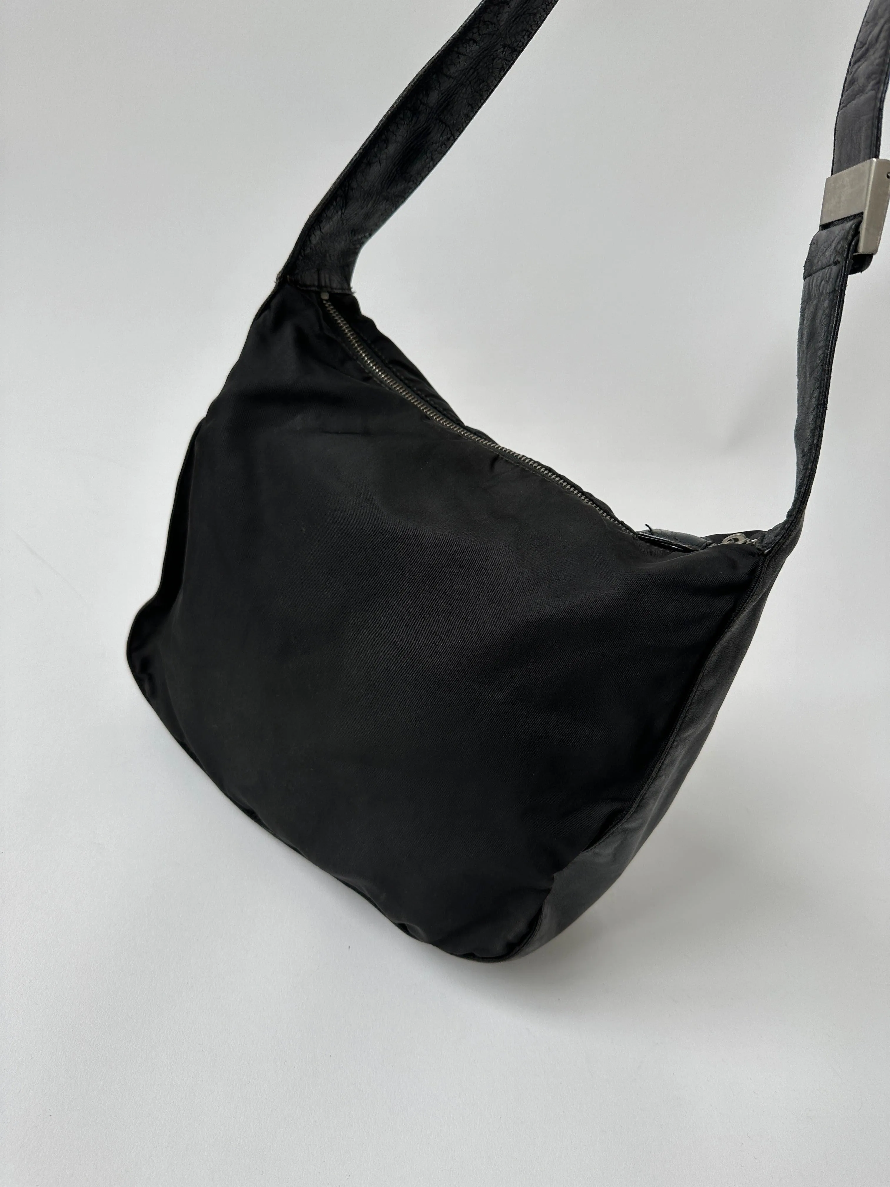 Prada Nylon Leather Crossbody Bag