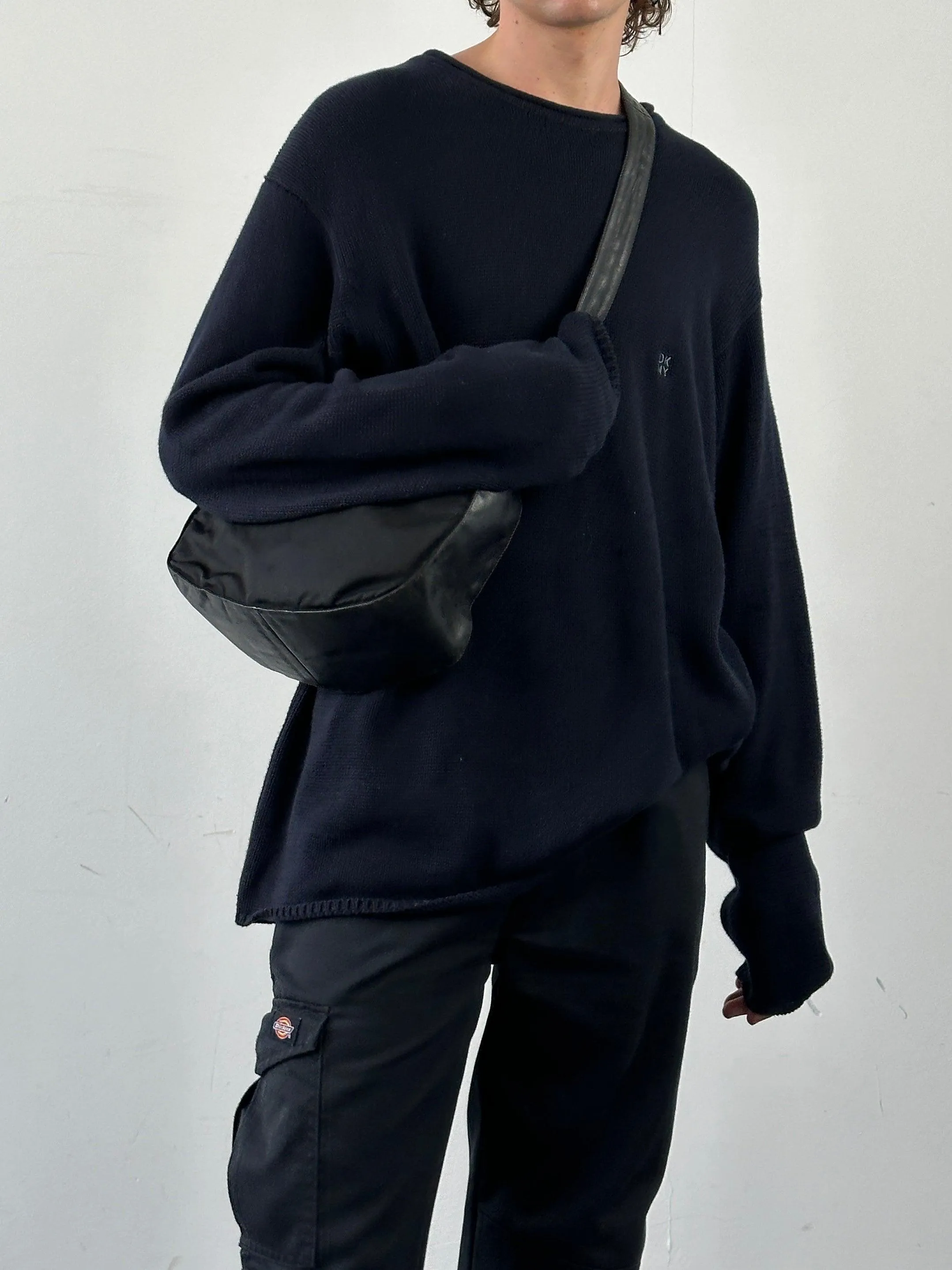 Prada Nylon Leather Crossbody Bag