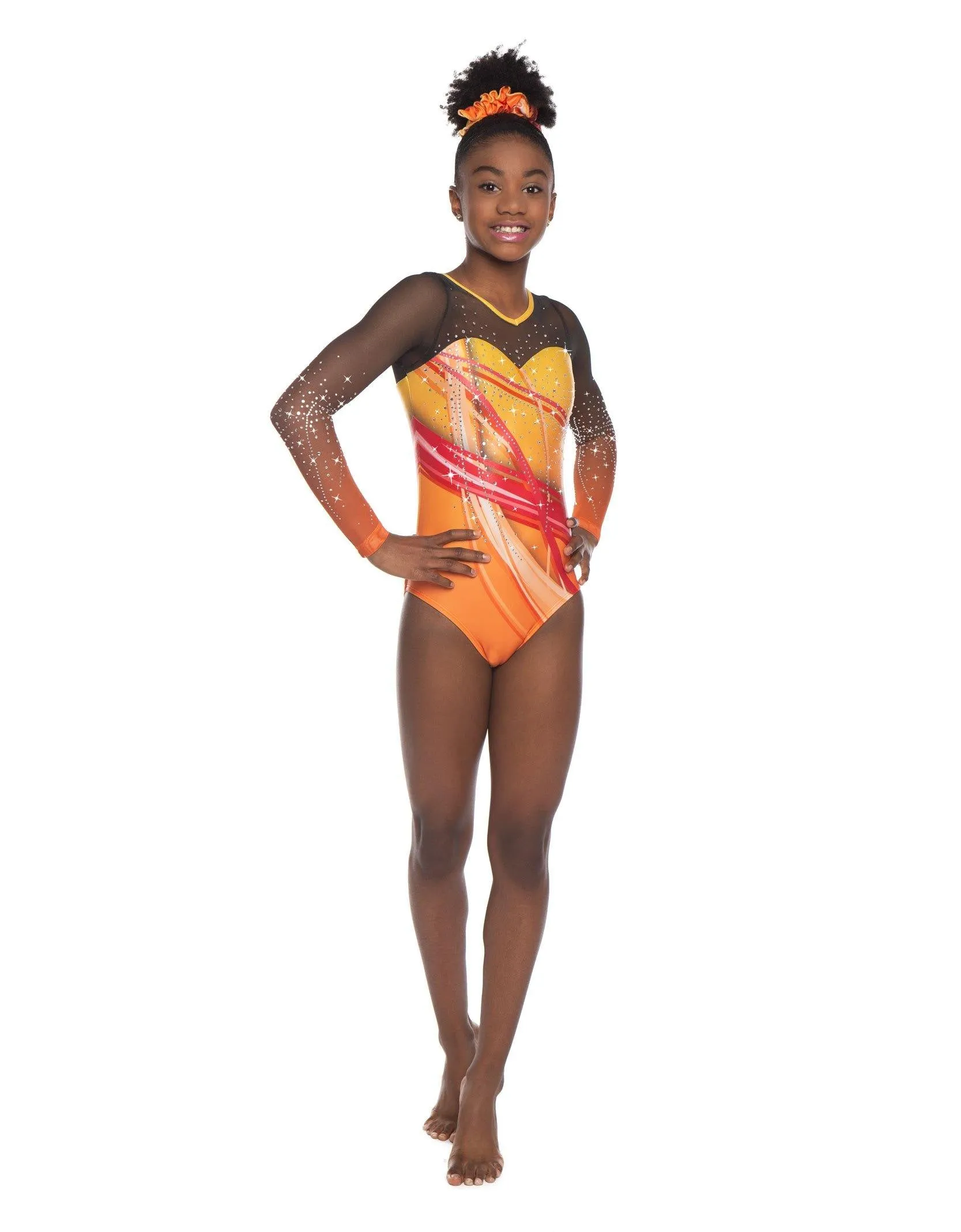 Streaks LS Sweetheart Leotard