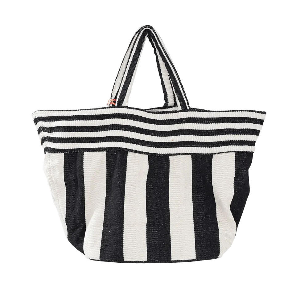 Striped Tassle Tote