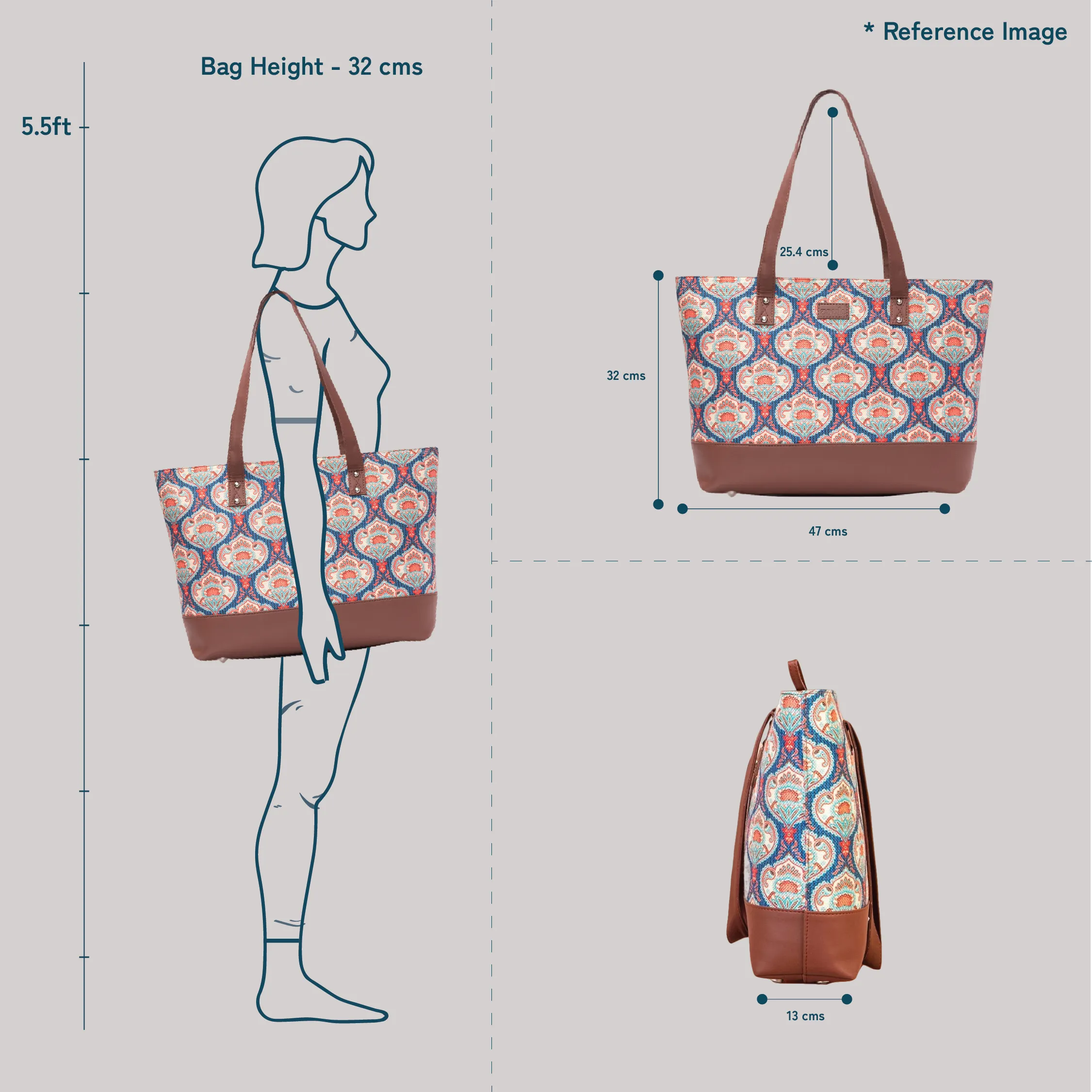 Tidal Wave Shoulder Tote Bag