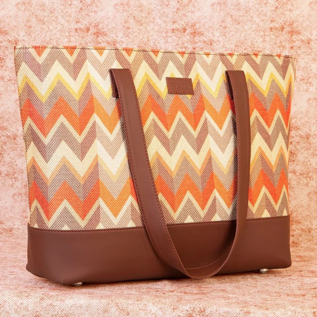 Tidal Wave Shoulder Tote Bag