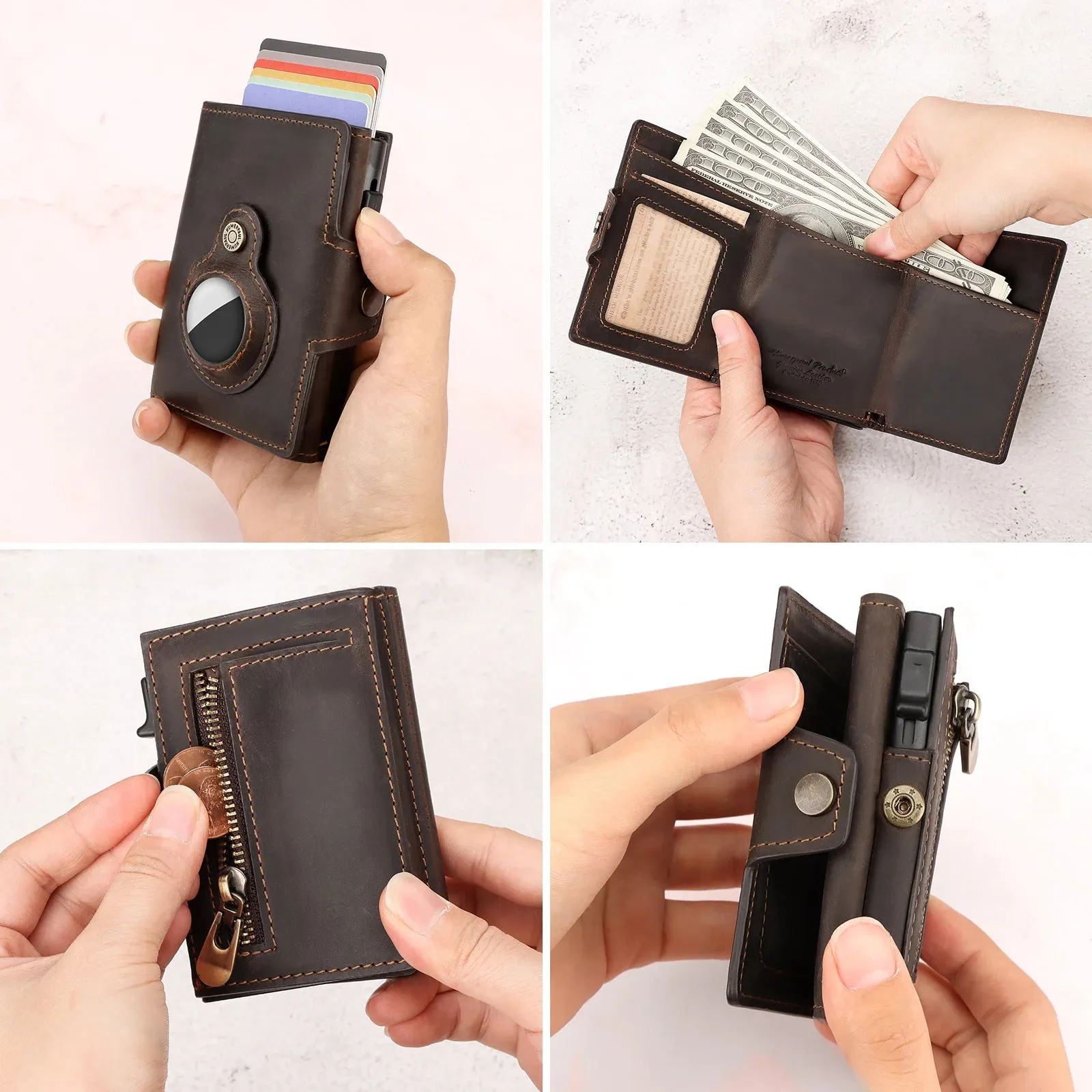 Wallet for Apple Air Tag RFID Blocking Card Holder