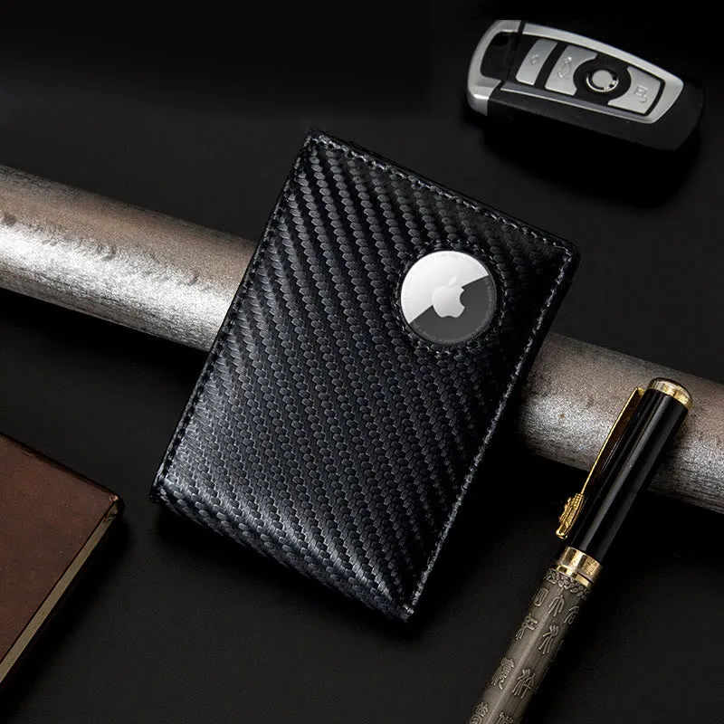 Wallet For Men Genuine Leather Airtag Locator Tracker RFID Anti-theft Wallet