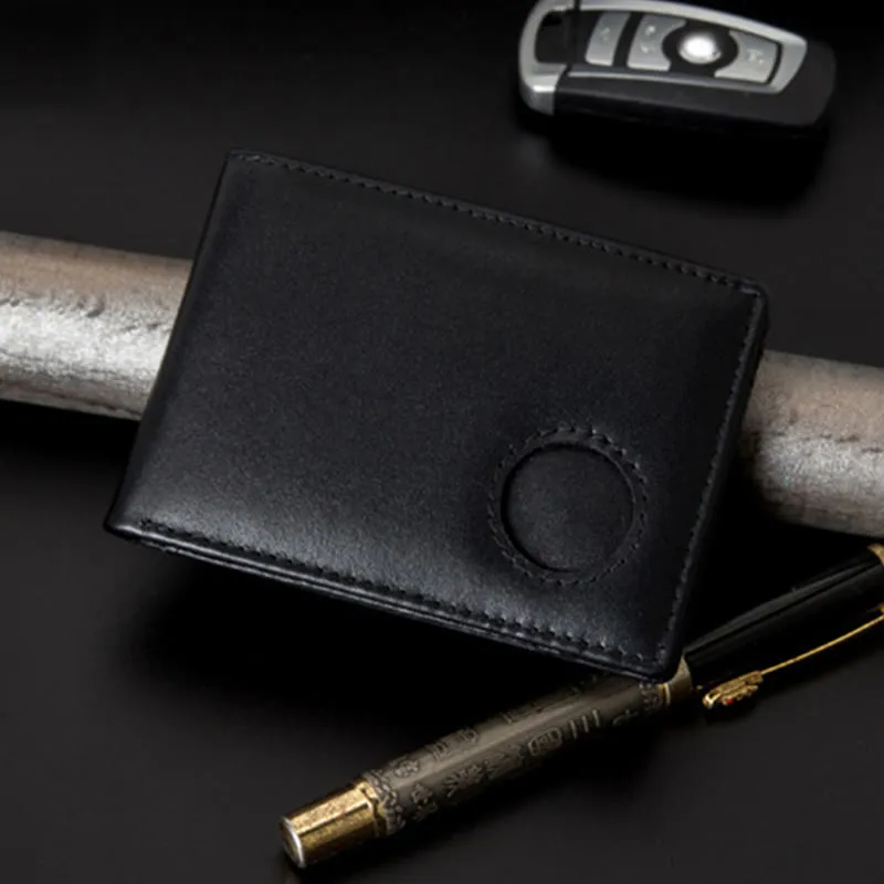 Wallet For Men Genuine Leather Airtag Locator Tracker RFID Anti-theft Wallet